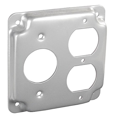 Southwire Electrical Box Cover, Square, Galvanized Steel, Duplex and Raised Cover G1940